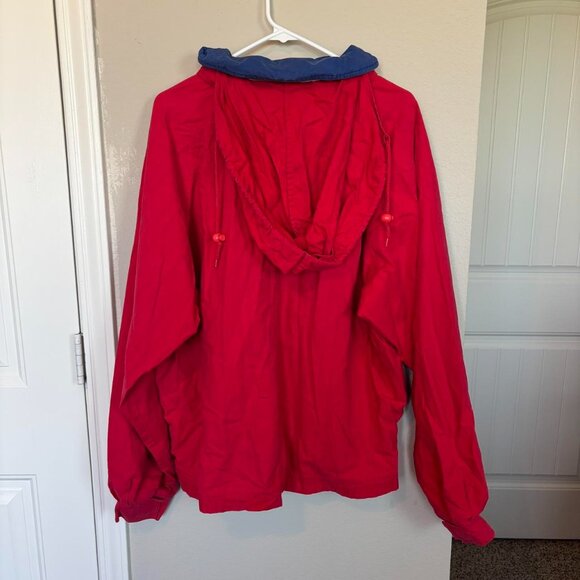 Eddie Bauer Colorful Lined Red Zip Up Coat Jacket - Picture 5 of 7